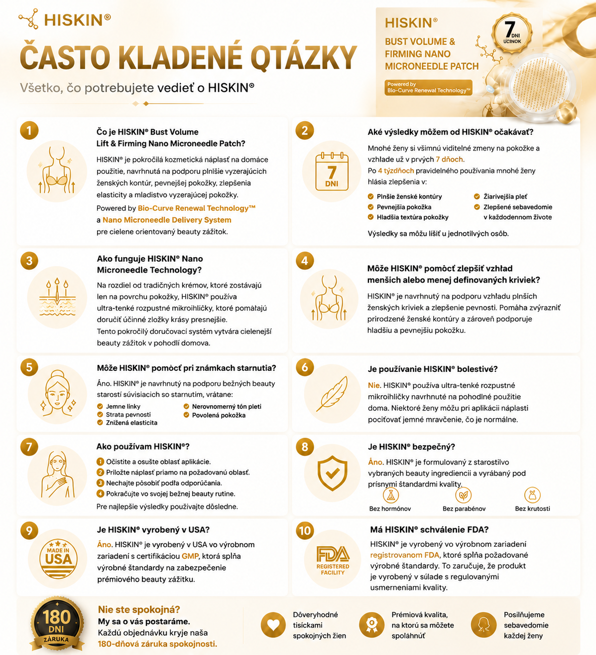 HISKIN®🏆 Náplasť s nano mikroihličkami pre objem, pozdvihnutie a spevnenie poprsia – Volufiline + Exosome + Copper Peptide formula podporená technológiou bunkovej obnovy